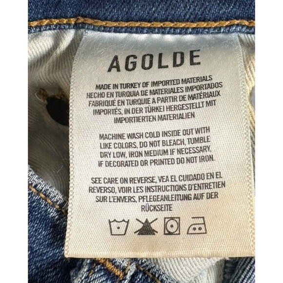 Agolde Jeans Women's Sophie Distressed Skinny Jeans Size 27 Mid Rise Stretch - Picture 6 of 13
